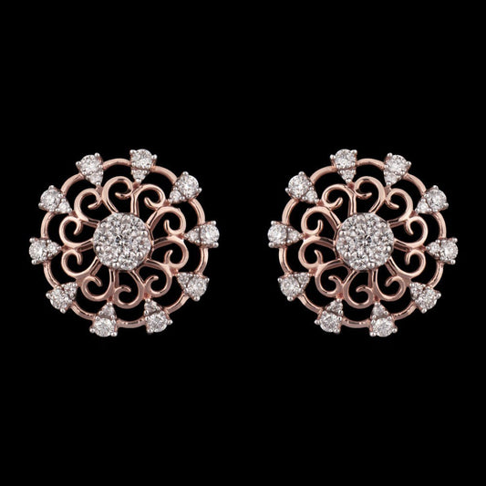 14K Rose Gold Diamond Earrings - 0.66ct VVS-VS-GH