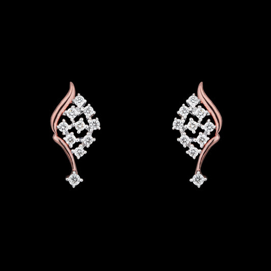 14K Rose Gold Diamond Earrings - 0.3ct SI-GH