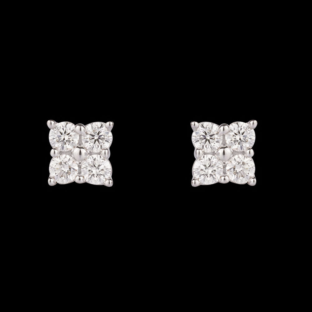 18K Rose Gold Diamond Earrings - 0.267ct VS-SI-GH