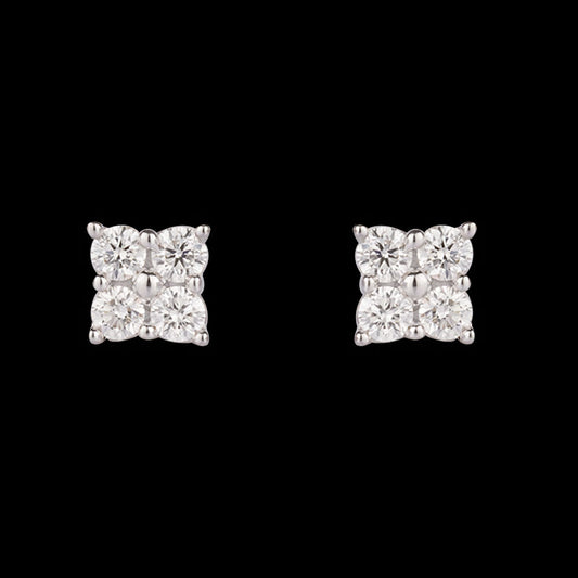 18K Rose Gold Diamond Earrings - 0.267ct VS-SI-GH