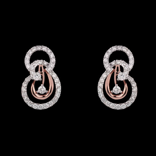 18K Rose Gold Diamond Earrings - 0.87ct VVS-VS-GH
