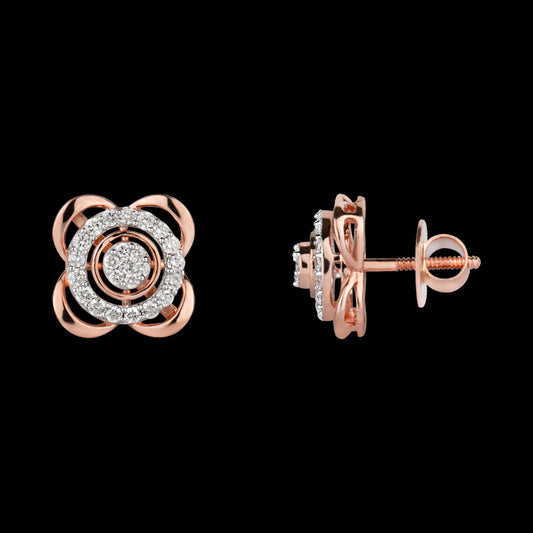 14K Rose Gold Diamond Earrings - 0.68ct VVS-VS-HI