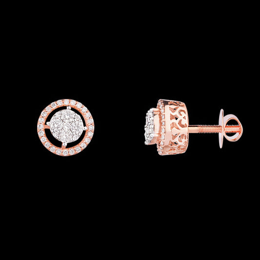18K Rose Gold Diamond Earrings - 0.81ct VVS-VS-GH