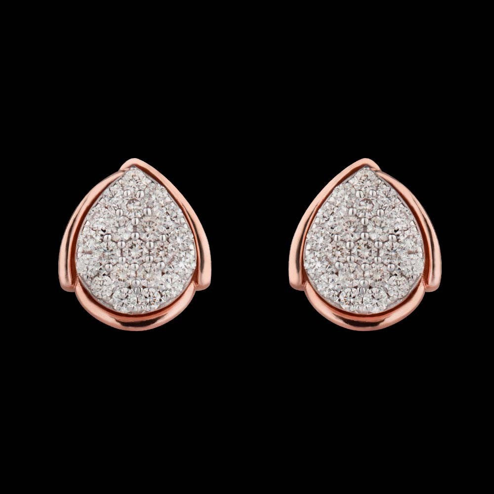 14K Rose Gold Diamond Earrings - 0.67ct VVS-VS-HI