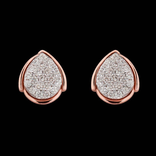 14K Rose Gold Diamond Earrings - 0.67ct VVS-VS-HI