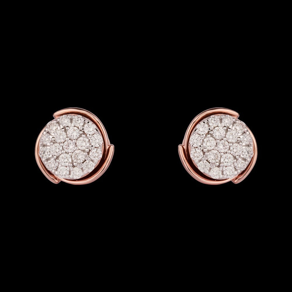 14K Rose Gold Diamond Earrings - 0.61ct VVS-VS-HI