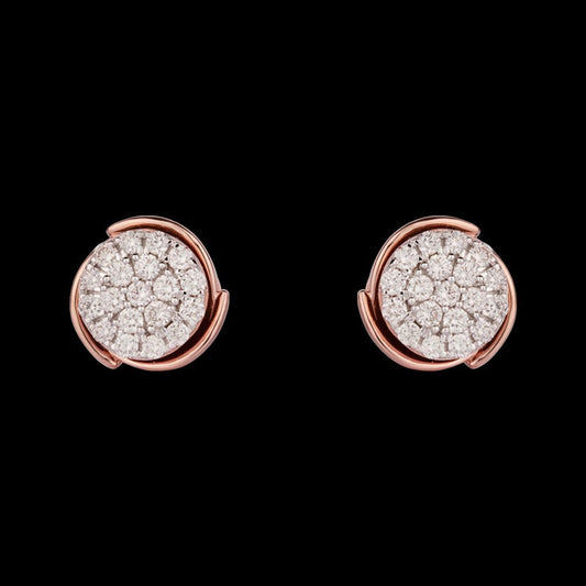 14K Rose Gold Diamond Earrings - 0.61ct VVS-VS-HI