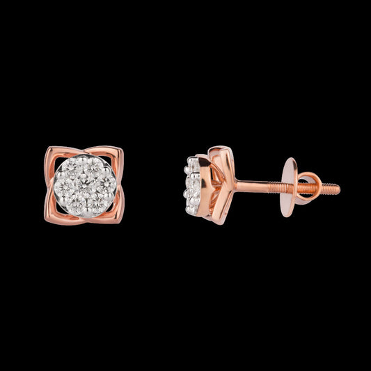 14K Rose Gold Diamond Earrings - 0.52ct VVS-VS-HI