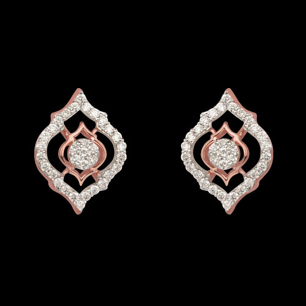 14K Rose Gold Diamond Earrings - 1.02ct VVS-VS-HI