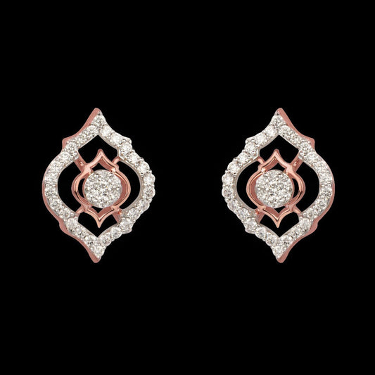 14K Rose Gold Diamond Earrings - 1.02ct VVS-VS-HI