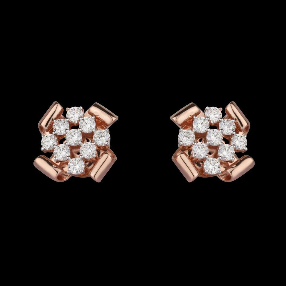 14K Rose Gold Diamond Earrings - 0.81ct VVS-VS-HI