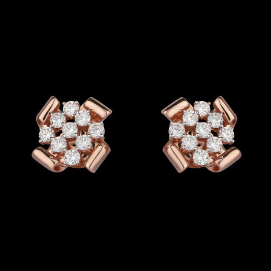 14K Rose Gold Diamond Earrings - 0.81ct VVS-VS-HI