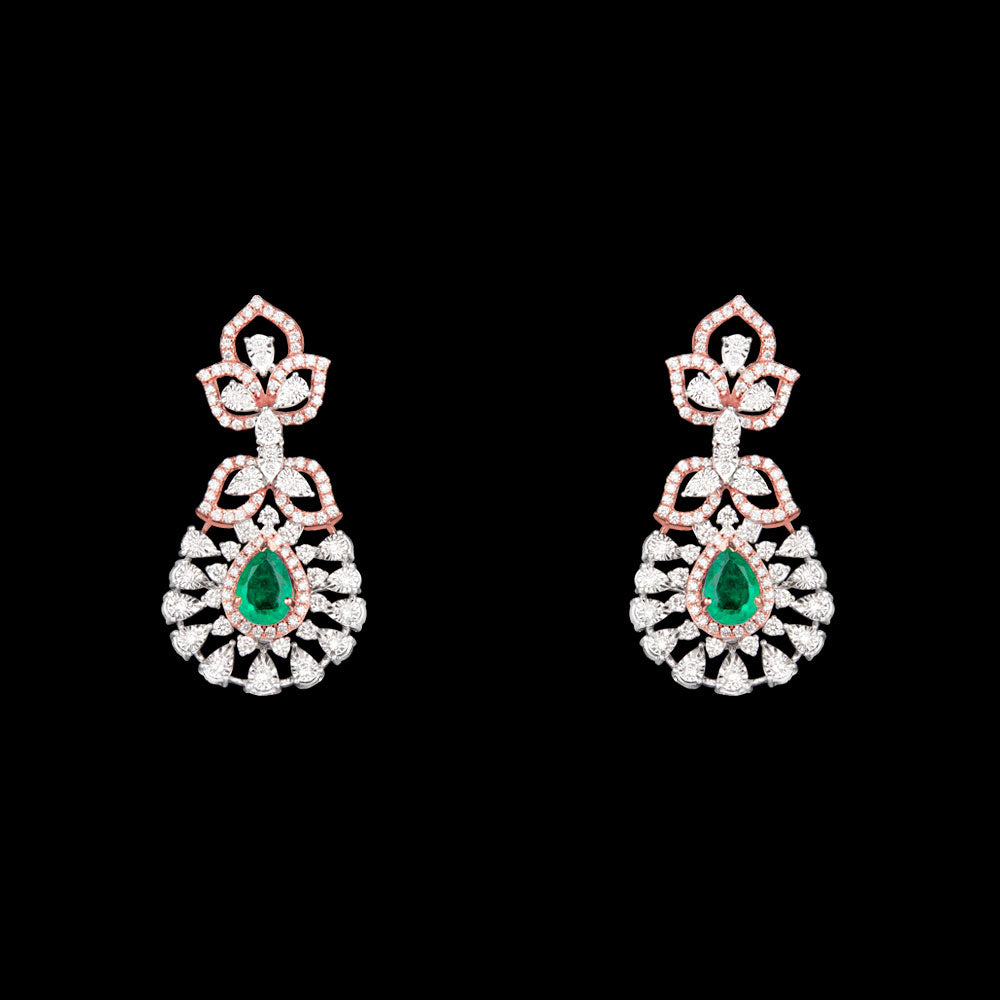 14K Rose Gold Diamond Jewellery - 1.53ct VS-SI-FG with Colour Stones