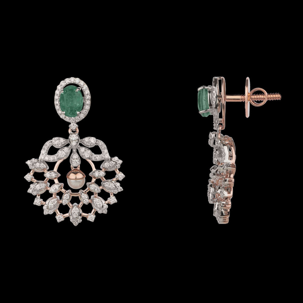14K Rose Gold Diamond Jewellery - 1.1ct VS-SI-FG with Colour Stones