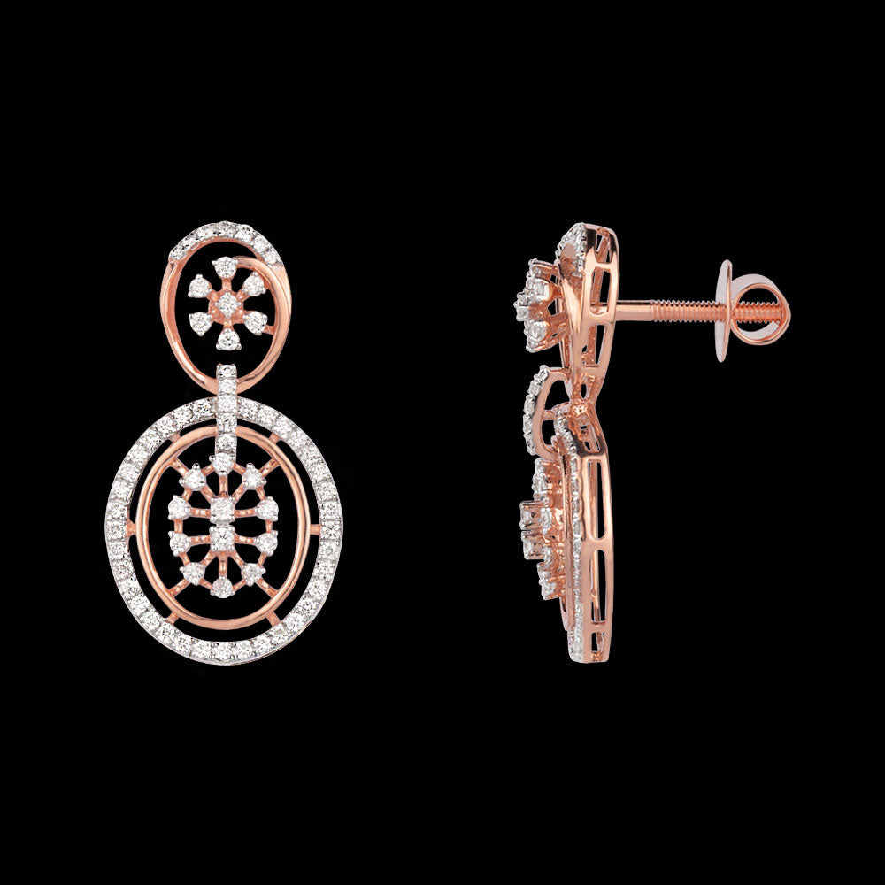 18K Rose Gold Diamond Jewellery - 0.948ct VVS-VS-GH