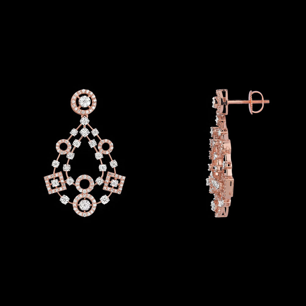 14K Rose Gold Diamond Jewellery - 2.08ct VVS-VS-GH