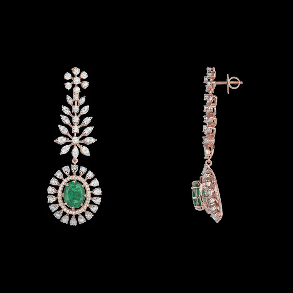 14K Rose Gold Diamond Jewellery - 1.43ct VS-SI-FG with Colour Stones