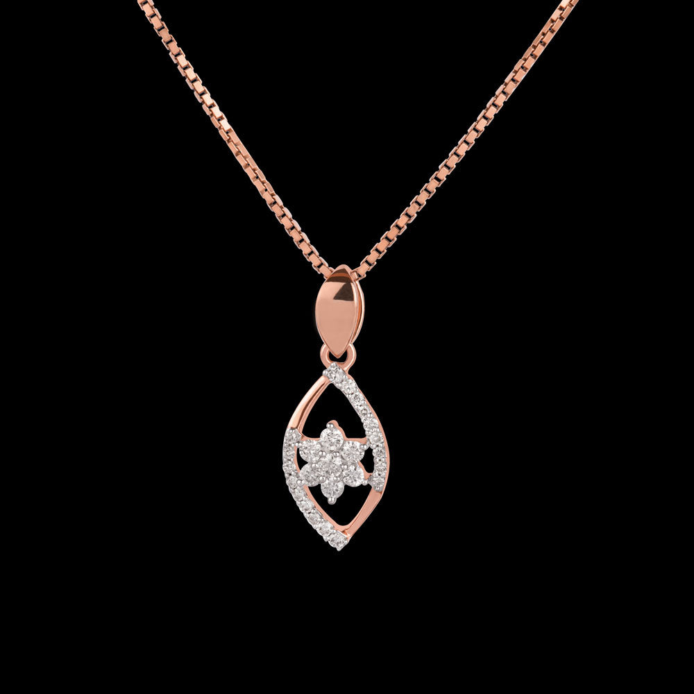 14K Rose Gold Diamond Pendant - 0.17ct SI-IJ
