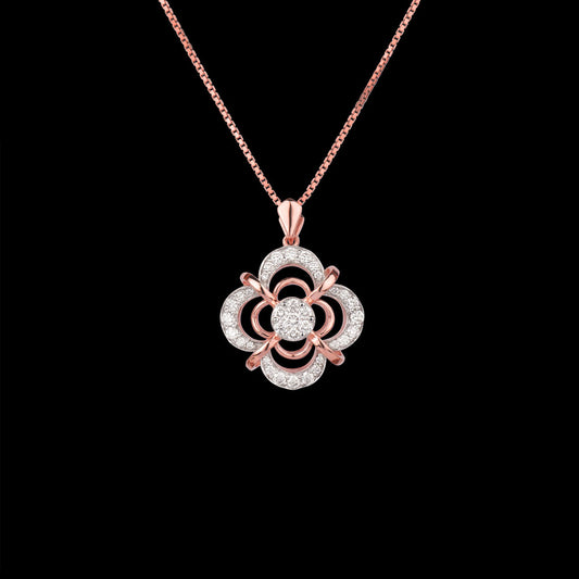 18K Rose Gold Diamond Pendant - 0.56ct VVS-VS-GH