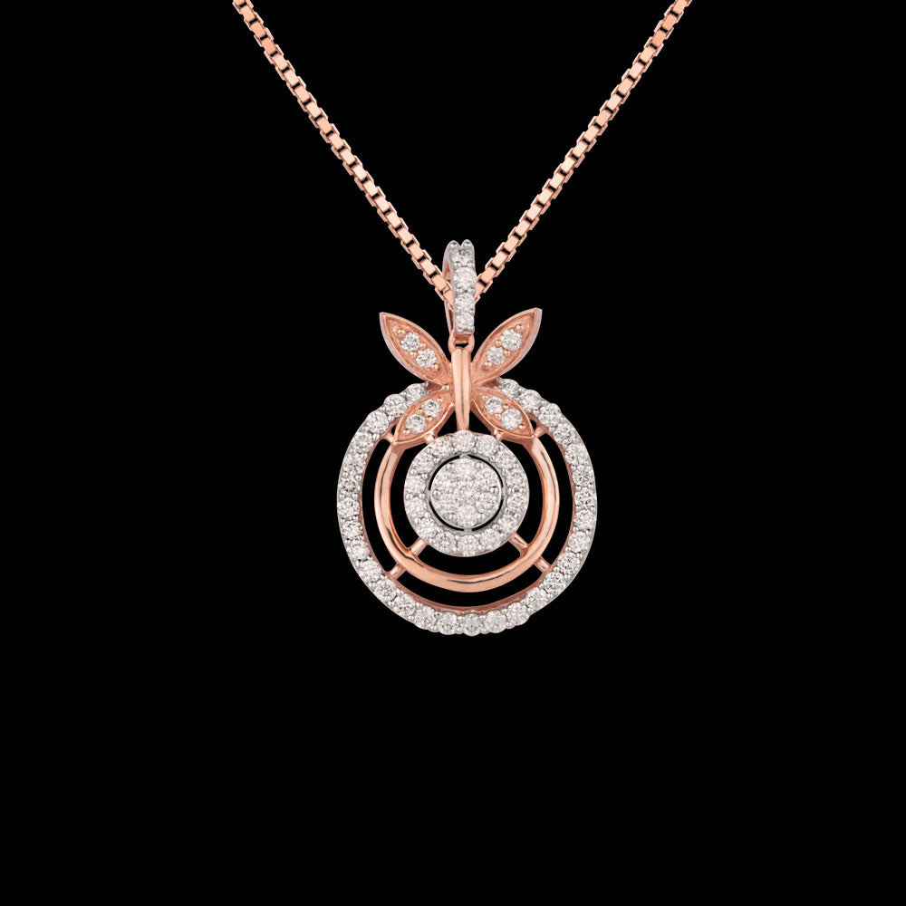 18K Rose Gold Diamond Pendant - 1.21ct VVS-VS-GH