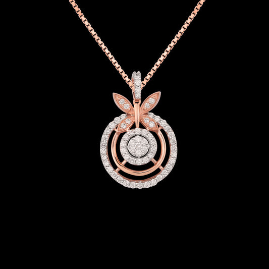 18K Rose Gold Diamond Pendant - 1.21ct VVS-VS-GH