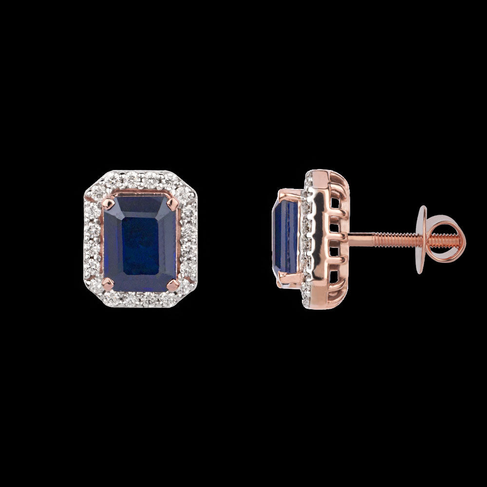 14K Rose Gold Diamond Jewellery - 0.44ct VVS-GH with Colour Stones