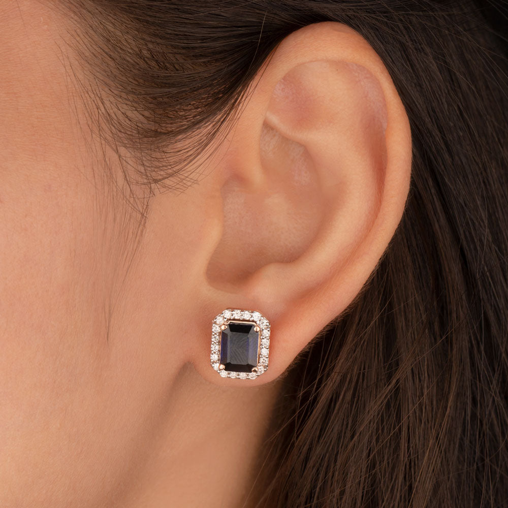 14K Rose Gold Diamond Jewellery - 0.44ct VVS-GH with Colour Stones