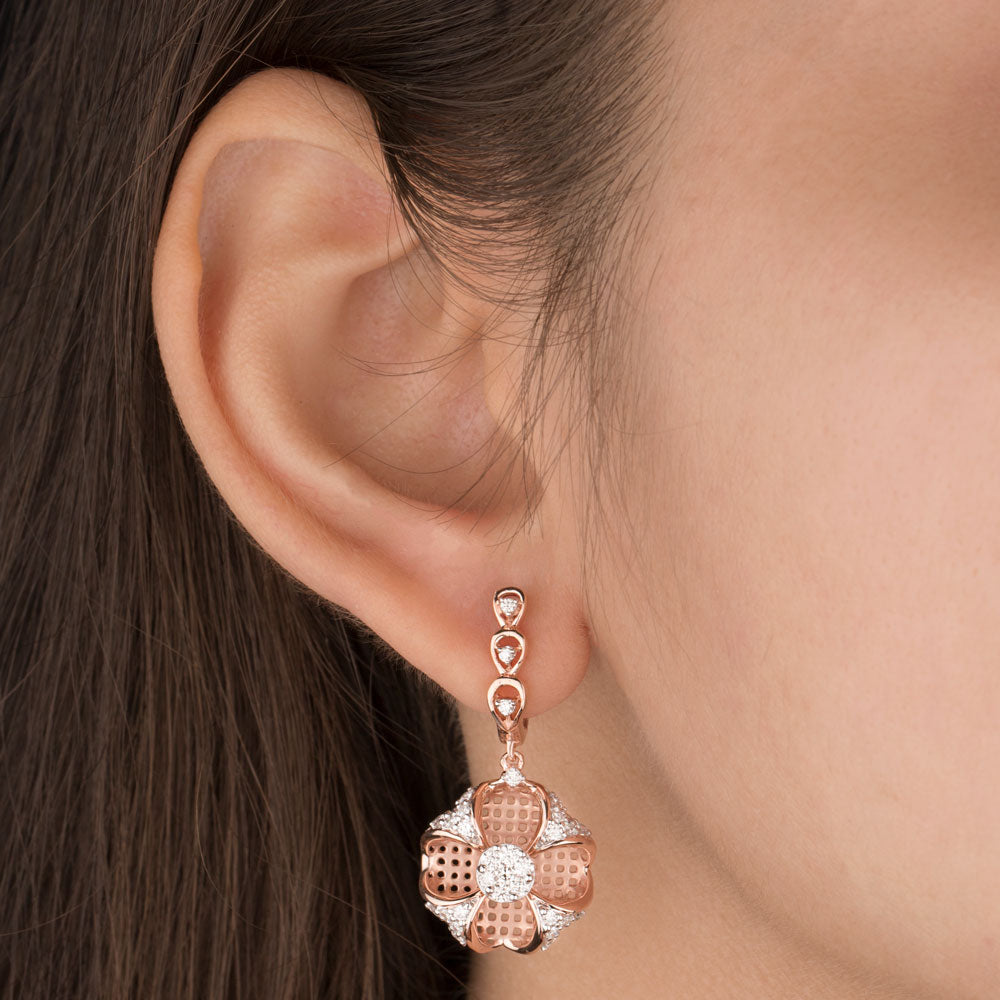 14K Rose Gold Diamond Jewellery - 1.05ct VVS-VS-GH