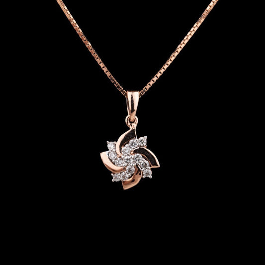 14K Rose Gold Diamond Pendant - 0.27ct SI-IJ