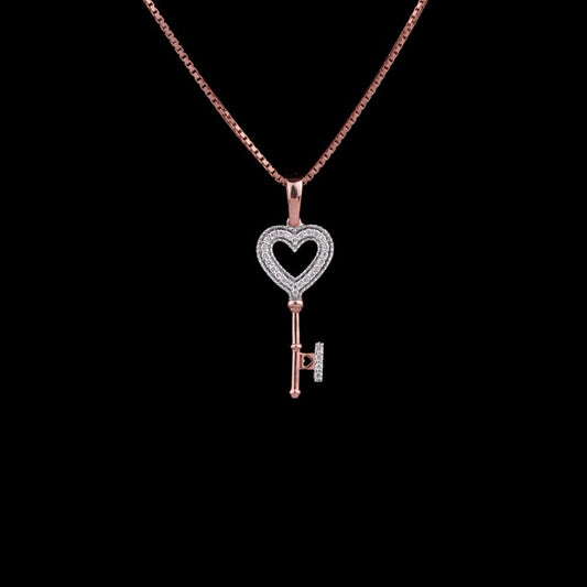 14K Rose Gold Diamond Pendant - 0.15ct SI-GH