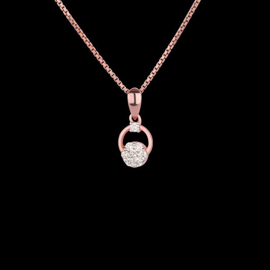 14K Rose Gold Diamond Pendant - 0.19ct SI-GH