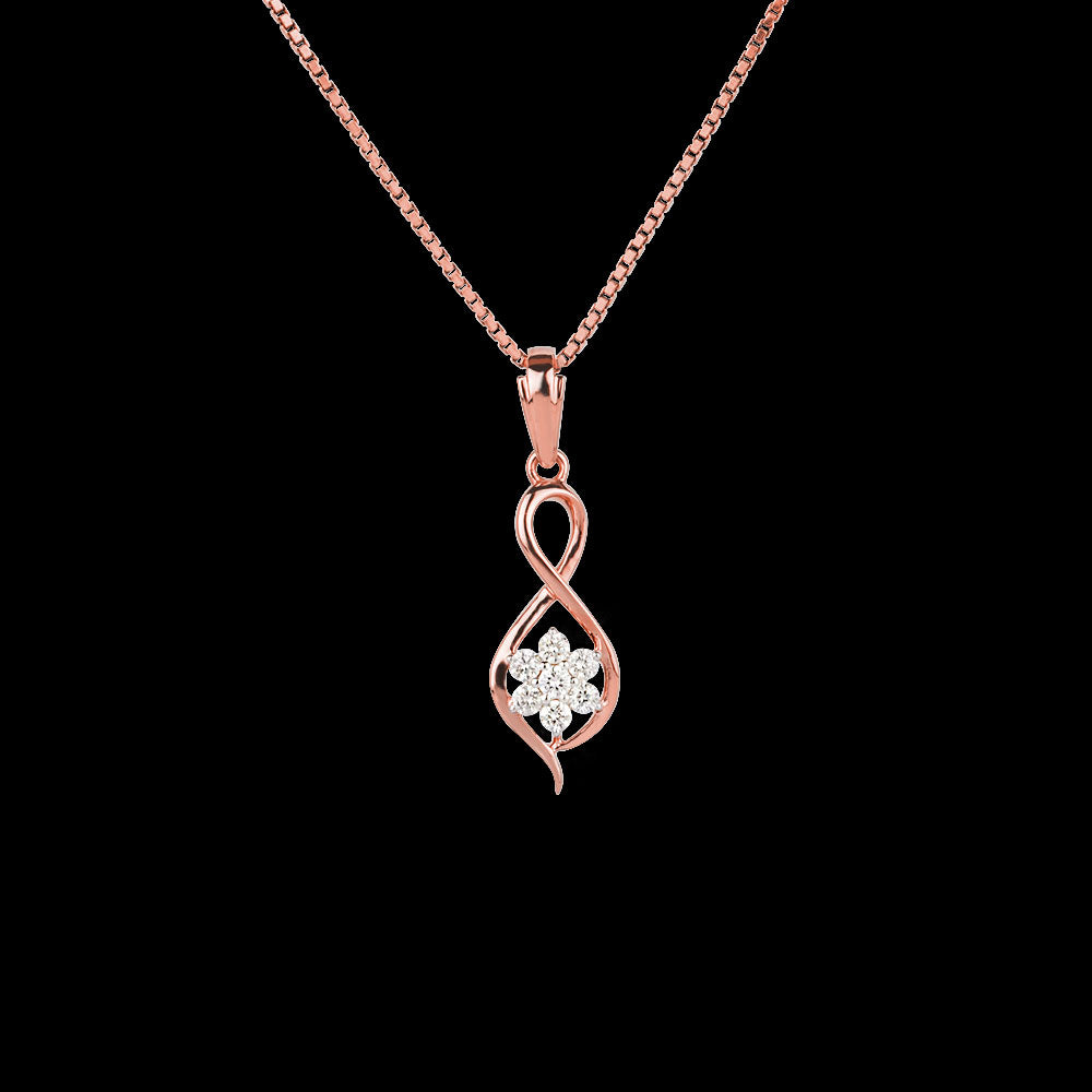 14K Rose Gold Diamond Pendant - 0.16ct SI-GH