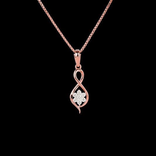 14K Rose Gold Diamond Pendant - 0.16ct SI-GH
