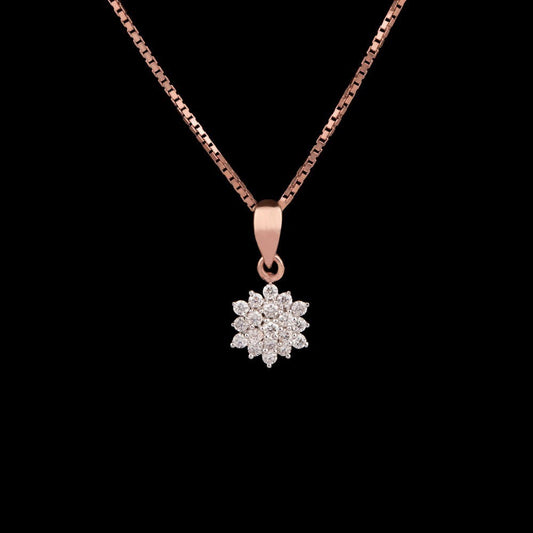 14K Rose Gold Diamond Pendant - 0.17ct VS-GH