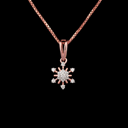 14K Rose Gold Diamond Pendant - 0.13ct SI-GH