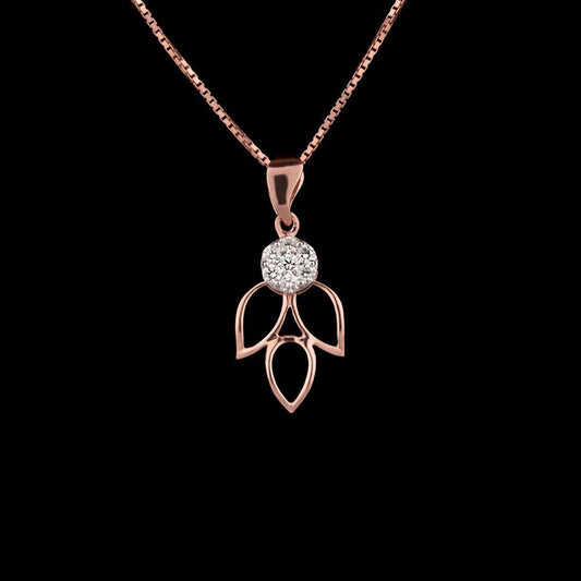 14K Rose Gold Diamond Pendant - 0.21ct VS-JK