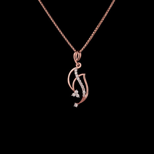 14K Rose Gold Diamond Pendant - 0.13ct SI-IJ