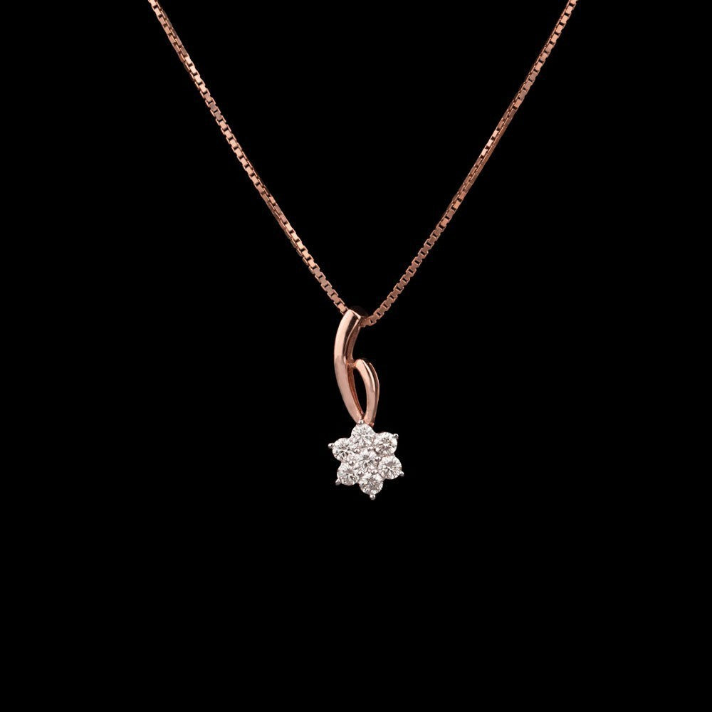 14K Rose Gold Diamond Pendant - 0.34ct VS-JK