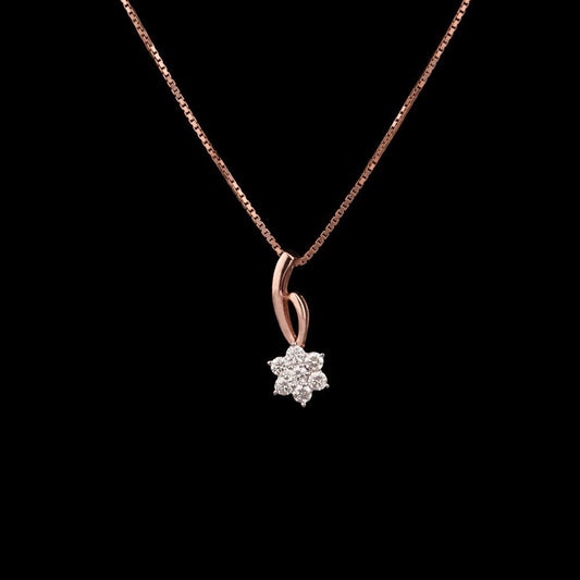 14K Rose Gold Diamond Pendant - 0.34ct VS-JK
