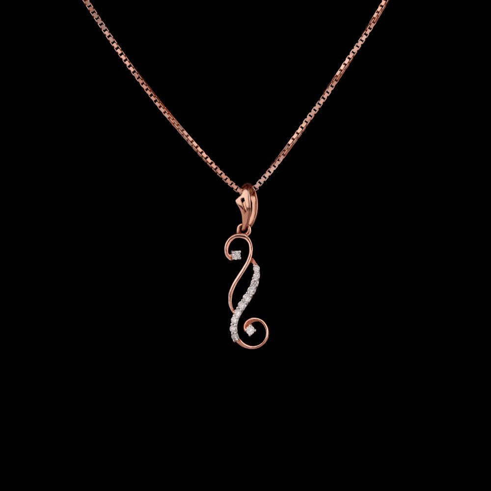 14K Rose Gold Diamond Pendant - 0.09ct SI-IJ