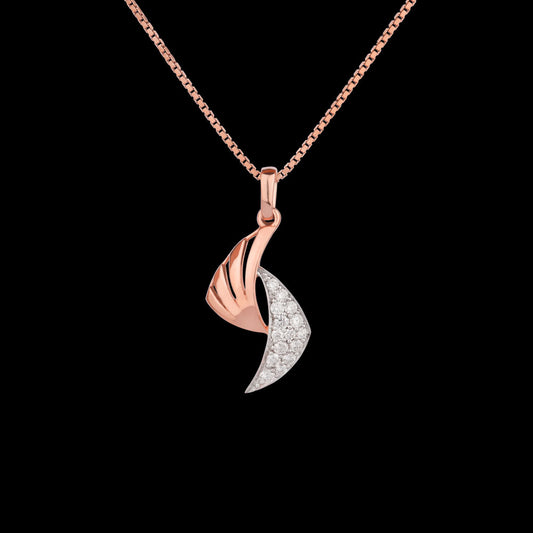 14K Rose Gold Diamond Pendant - 0.21ct SI-GH