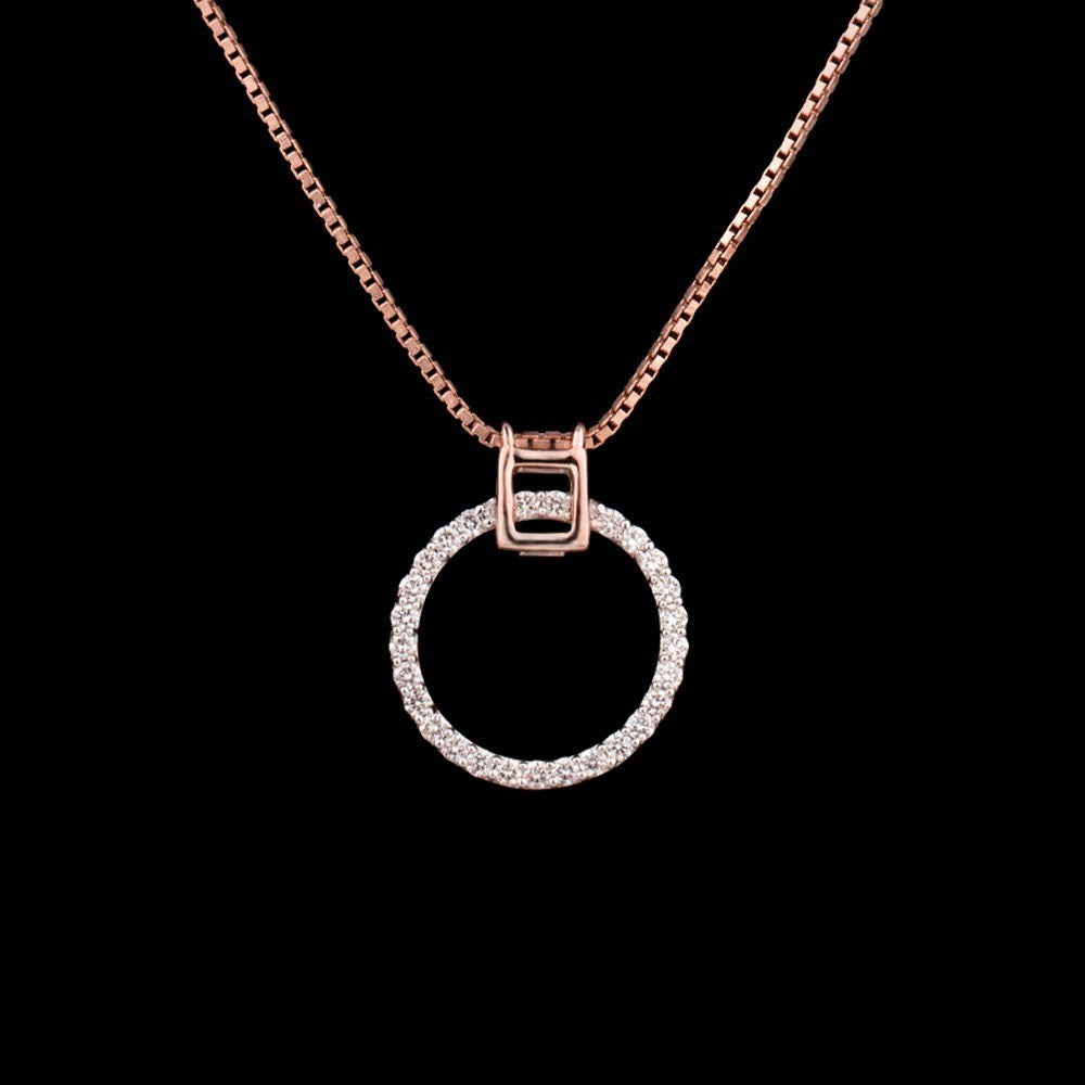 14K Rose Gold Diamond Pendant - 0.29ct SI-GH