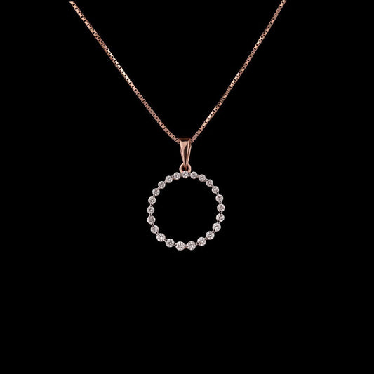 14K Rose Gold Diamond Pendant - 0.35ct VS-GH
