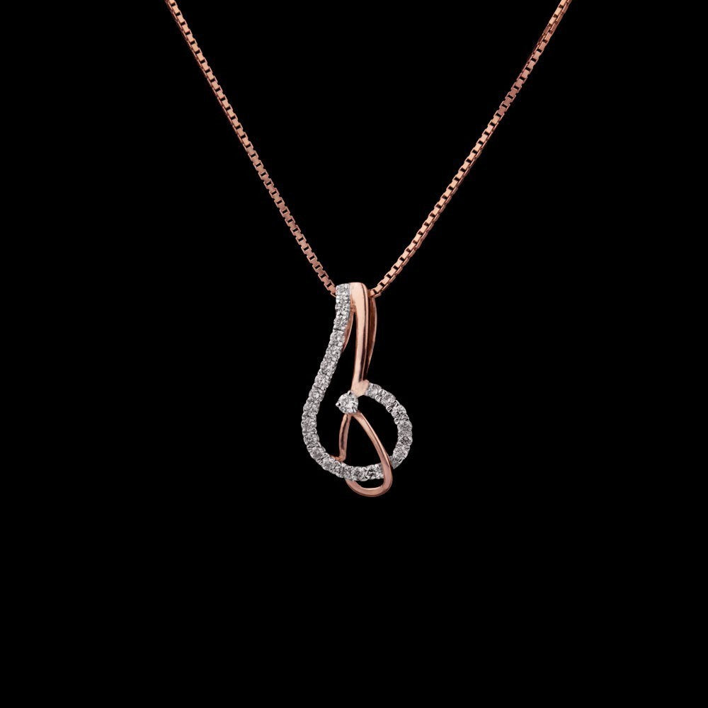 14K Rose Gold Diamond Pendant - 0.29ct SI-IJ