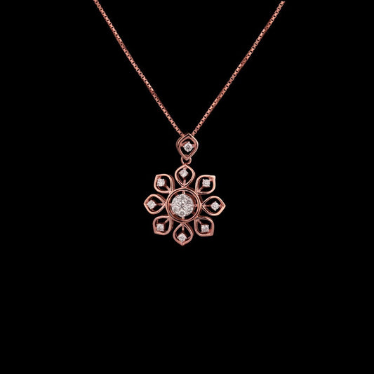 14K Rose Gold Diamond Pendant - 0.36ct VS-GH