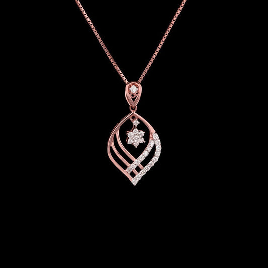 14K Rose Gold Diamond Pendant - 0.36ct VS-GH