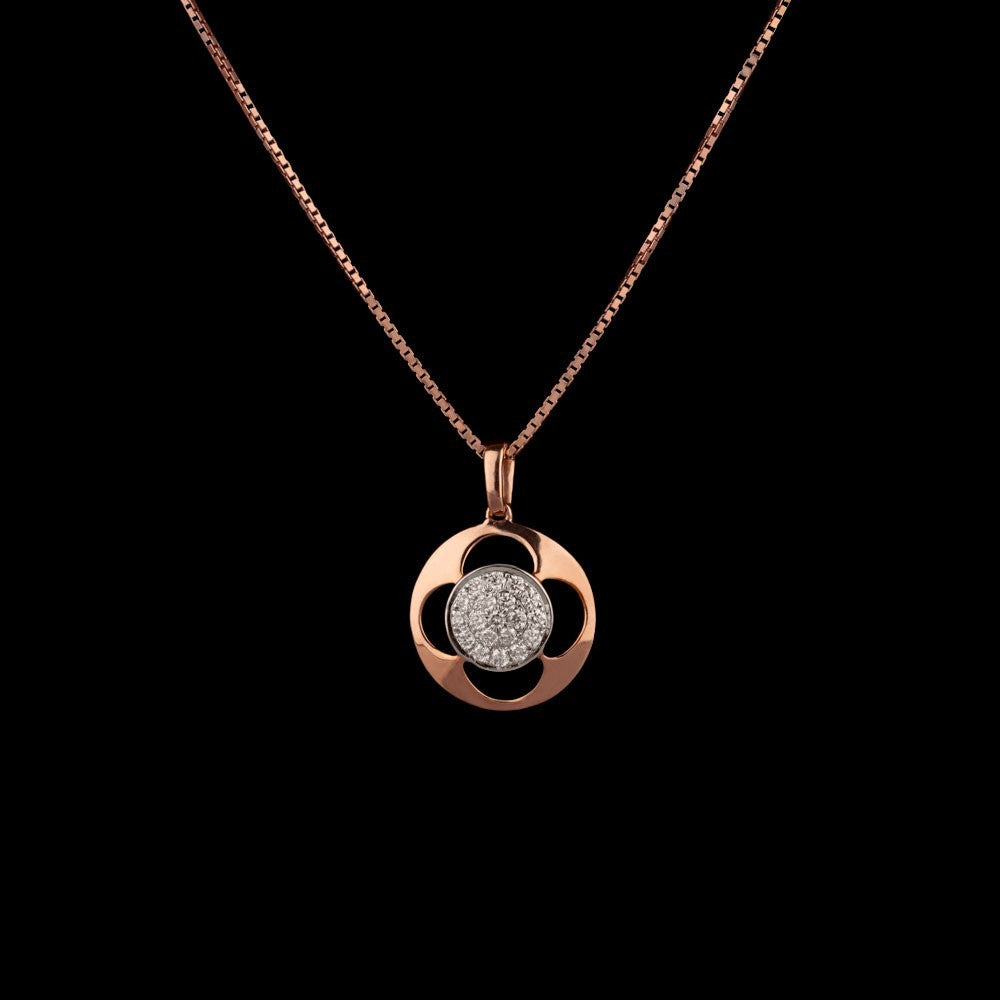 14K Rose Gold Diamond Pendant - 0.23ct SI-GH