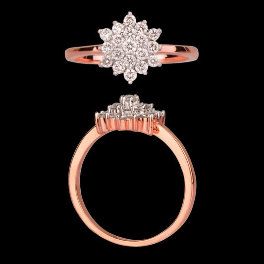 18K Rose Gold Diamond Ring - 0.39ct VS-HI