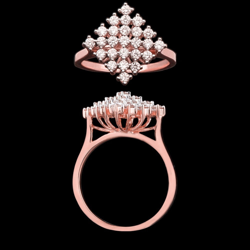 14K Rose Gold Diamond Ring - 0.57ct VS-IJ