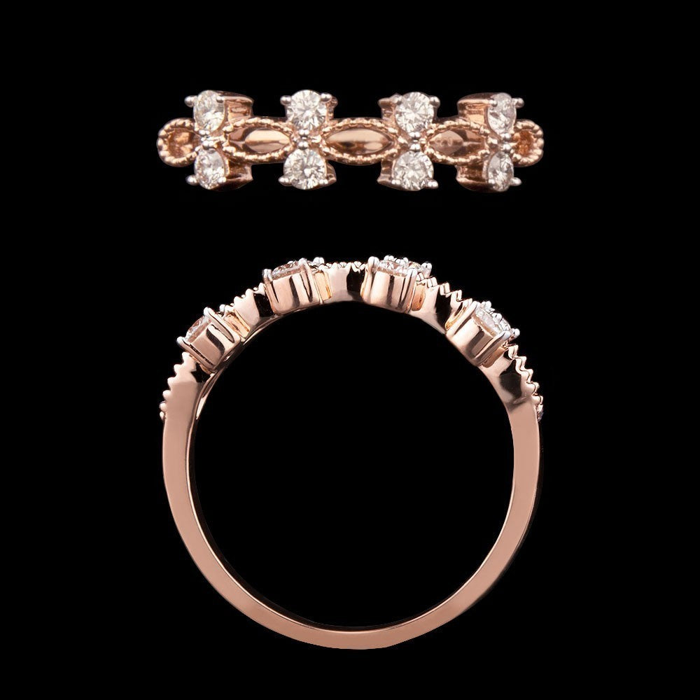 14K Rose Gold Diamond Ring - 0.25ct SI-IJ